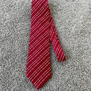 Fox News Channel Mens Necktie No Spin Zone 100% Silk Tie Red USA The Chairman